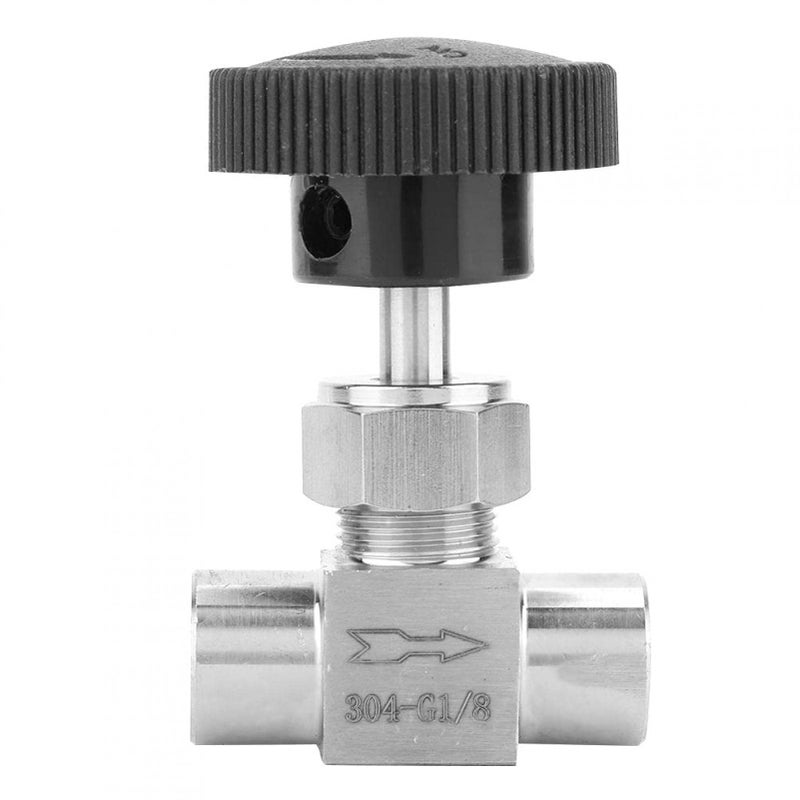 Generic Tyenaza Straight Needle Valve - Stainless Steel for Water, Gas, Oil Flowing Regulation - BSPP Female Thread (1/8'')  - Image 1