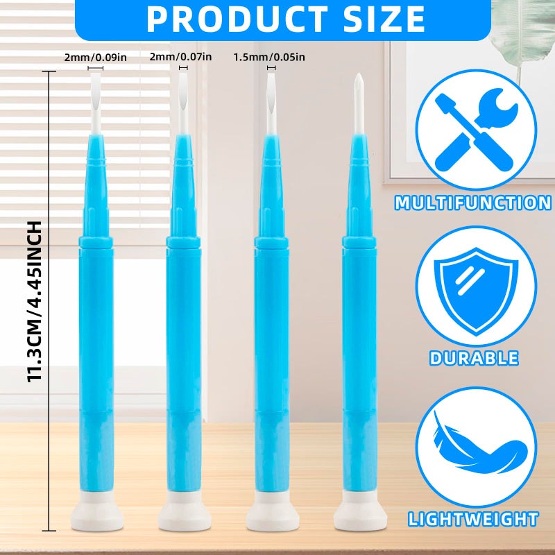 Notoke 4 Pcs Plastic & Ceramic Screwdriver Set, Non-Conductive Slotted Screwdrivers for High-Frequency Circuit Adjustment, Precision Tools for Electronics Repair, Watchmaking, and Sensitive Equipment - Image 2
