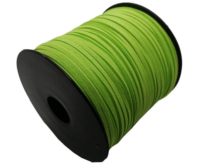 Pamir Tong Faux Leather Cord for Jewelry Making 100 Yards 2.6mm Thin Suede String Rope Green Bracelet Cords DIY Crafts String for Necklace-Dream Catcher Supplies-Hat- Walking Stick - Image 2