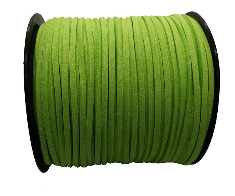Pamir Tong Faux Leather Cord for Jewelry Making 100 Yards 2.6mm Thin Suede String Rope Green Bracelet Cords DIY Crafts String for Necklace-Dream Catcher Supplies-Hat- Walking Stick - Image 1