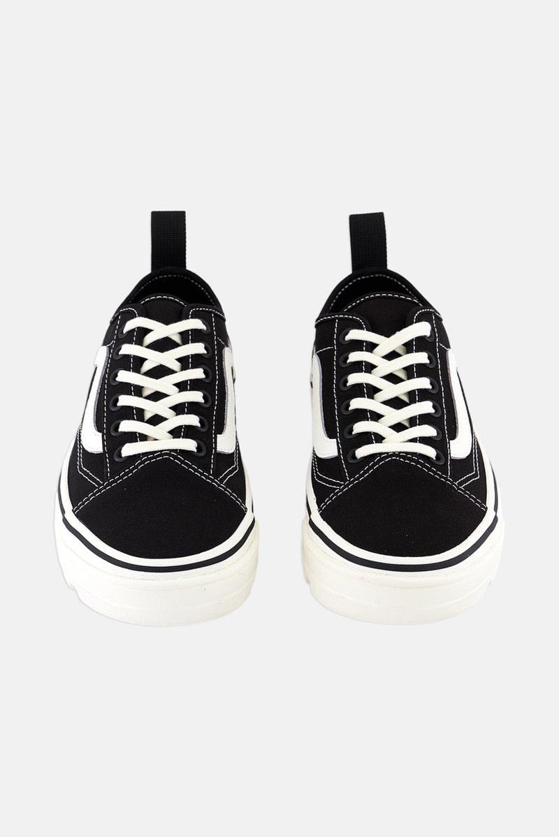 VANS Women Lace Up Training Shoes, Black/White - Image 2