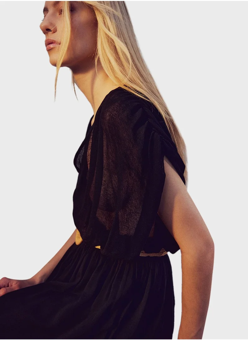 H&M Belted Midi Dress