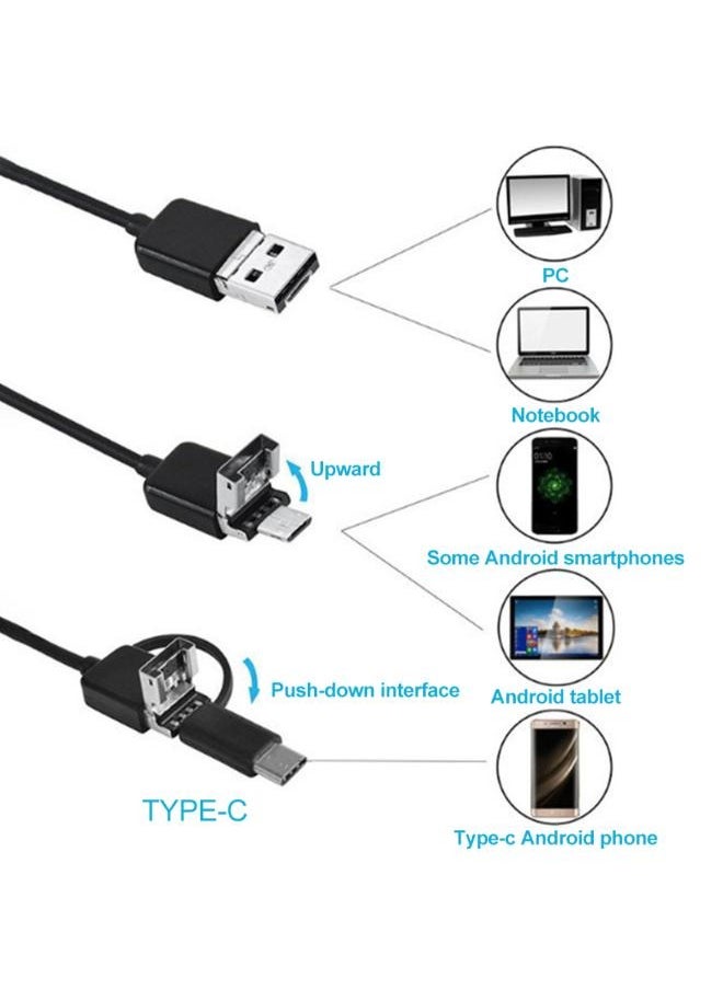 EasyLife 3-in-1 2M USB Type-C Endoscope 5.5mm Inspection HD Camera for Android PC Borescope  - Image 2