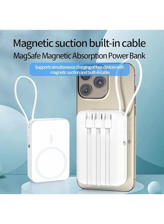 ماجنيتك بنك الطاقة المغناطيسية 10000mAh بطارية الشحن السريع اللاسلكي لـ iPhone16/15/14/13/12 ، شاحن محمول آمن للطائرات - Image 3