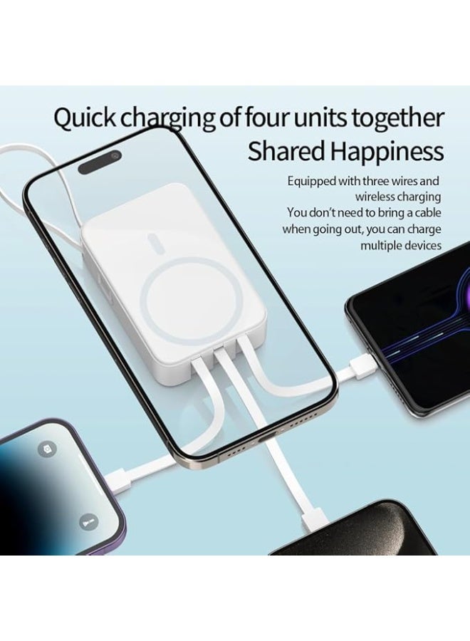 ماجنيتك بنك الطاقة المغناطيسية 10000mAh بطارية الشحن السريع اللاسلكي لـ iPhone16/15/14/13/12 ، شاحن محمول آمن للطائرات - Image 4