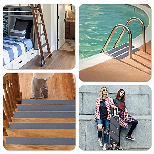 Qingluan Grip Tape, Heavy Duty Anti Slip Tape for Stairs Outdoor/Indoor Waterproof 4" x 33 ft, Safety Non-Slip Roll for Stair Step Traction Treads Stair Non Slip Strips Grey - Image 4