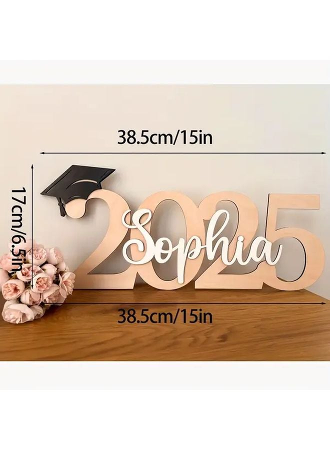 Custom Graduation Name Sign Personalized Wooden Photo Prop 20x8 8in Class Of 2025 - Image 5