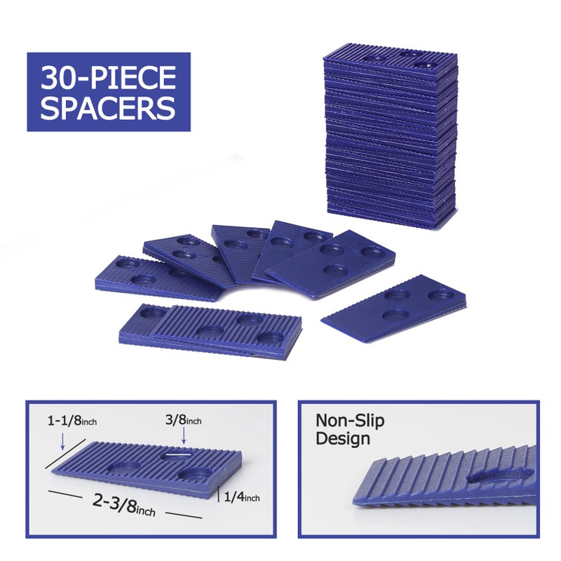 WORKPRO Laminate Wood Flooring Installation Kit with Reinforced Double-Faced Mallet, Heavy Duty Pull Bar, Tapping Block and 30-Piece Spacers Included,Multicolor - Image 5