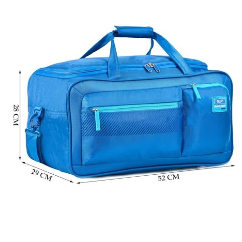 VIP Adept 32L Travel Duffle Bag – Nylon, Lightweight | Multipurpose Gym, Weekend, and Cabin Bag with Adjustable Shoulder Strap & 3-Year Warranty (DF, Blue, 52 CM) - Image 4