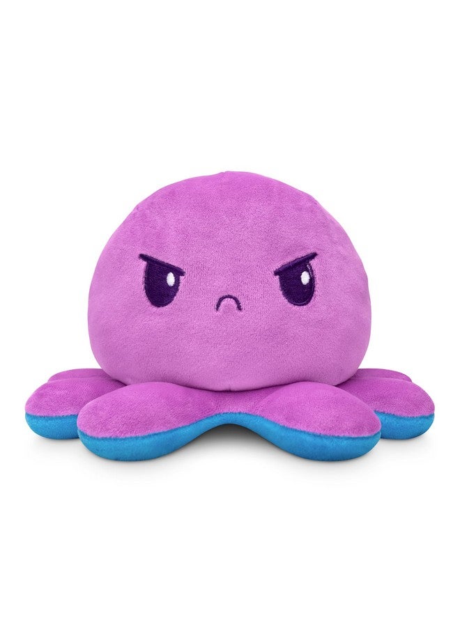 TeeTurtle 4" Reversible Octopus Plushie - Purple and Blue - Cute Kawaii Soft Stuffed Animal - Image 2
