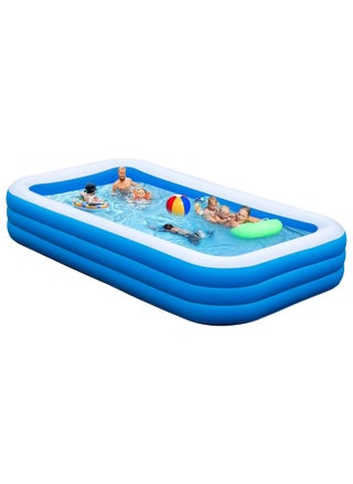 Inflatable Swimming Pool, Kiddie Pool with Electric Air Pump, Large Size Blow Up Swimming Pool, Giant Rectangle Lounge Blow Up Pool for Indoor Outdoor Backyard Ground - pzsku/ZA3C33FBA6AFD6EC1B3C9Z/45/1743064219/b349e6ff-808c-4855-93ca-430f2cc5f4df