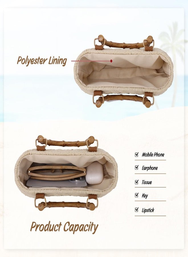 Lanpet Straw Woven Handbags Handmade Summer Beach Bags Wicker Rattan Crossbody Bag for Vacation - Image 5