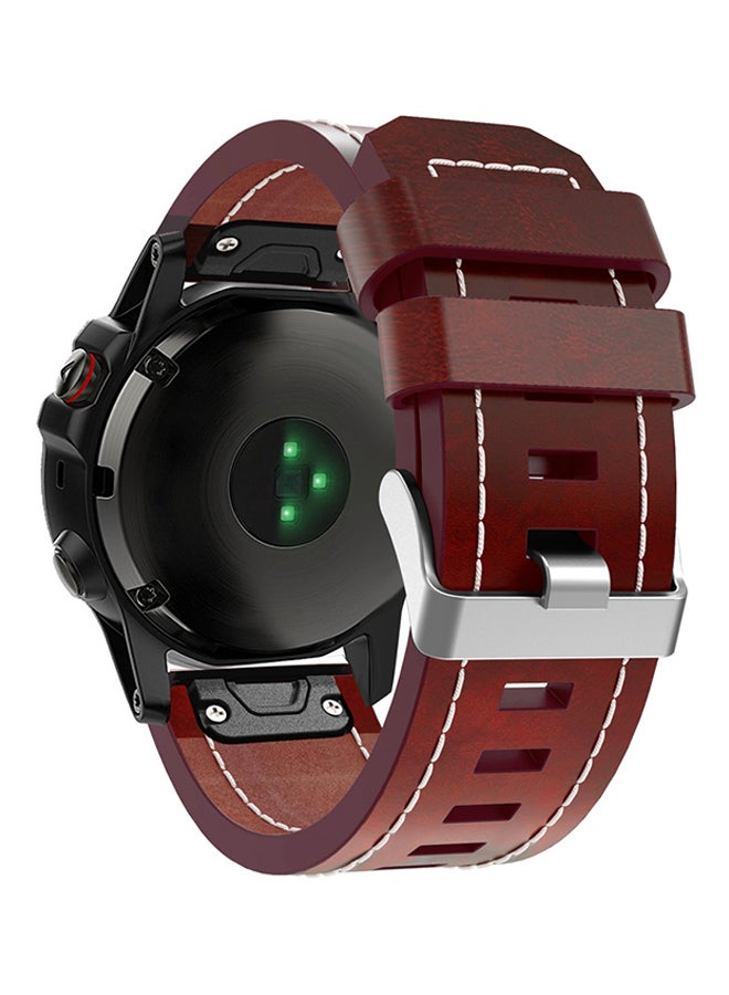 Voberry Replacement Band Strap For Garmin Fenix 5X/5X Plus Brown - Image 3