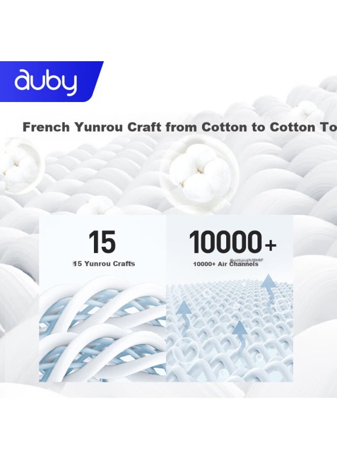 Auby Cotton Soft Wipes For Babies, 100% Pure Cotton, Newborn-specific, All-cotton Face Wipes, Disposable, For Both Dry And Wet Use, 100 Sheets * 18 Packs - Image 3