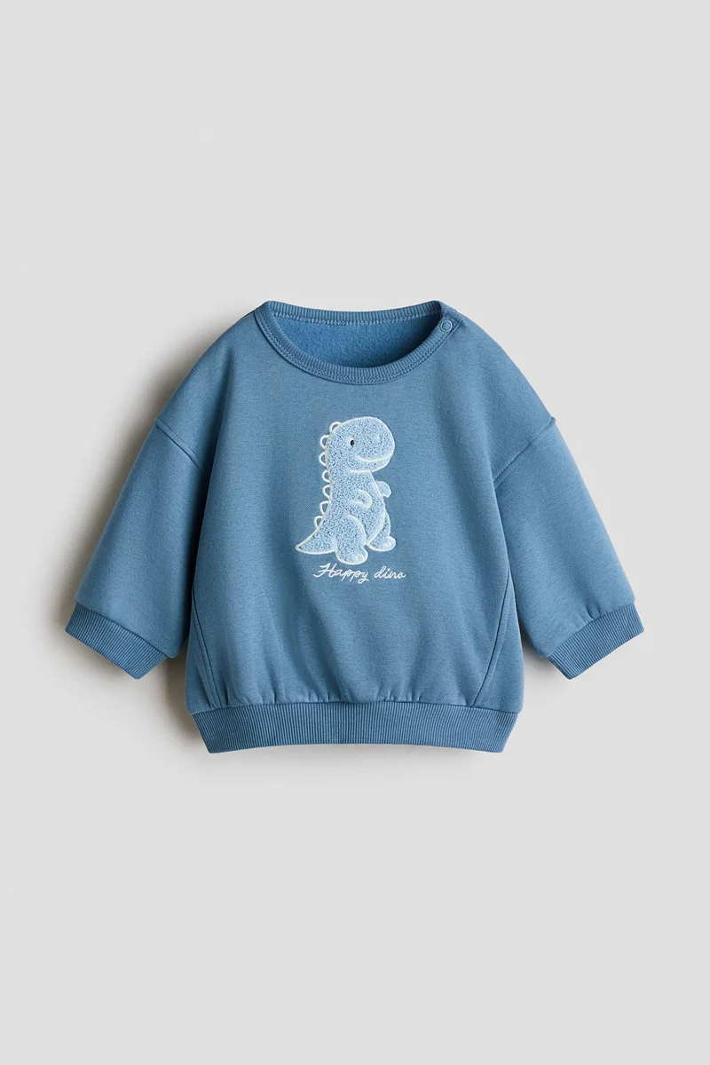 اتش اند ام سويت شيرت بتفاصيل زخرفية