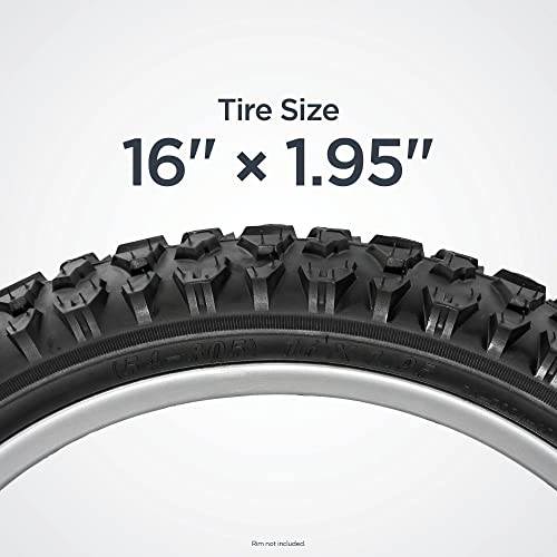 Schwinn Replacement Bike Tire, 16" x 1.95" Mountain Bike Tire, Wide & Blocky Knobs, Steel Bead construction, Fits Internal Rim Widths 17mm-30mm, PSI Range 25 to 35 - Image 4