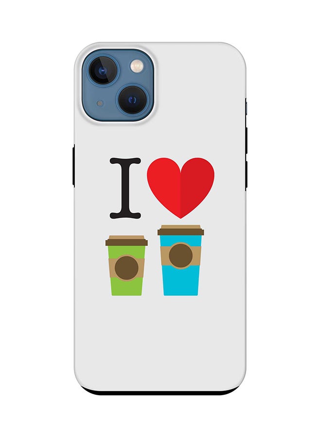 Stylizedd Tough Pro Series Case for iPhone 15 Dual Layer Hybrid PC TPU Customized Mobile Cover Matte Finish Phone Case - I Love Coffee - Image 1