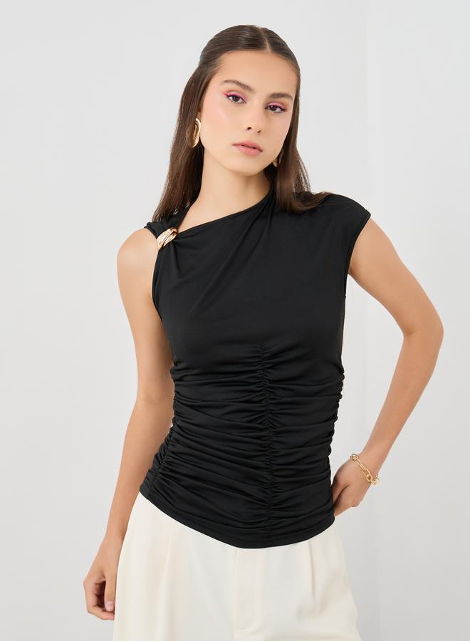 تايك تو توب بدون أكمام بياقة غير متماثلة من تايك تو - Image 1