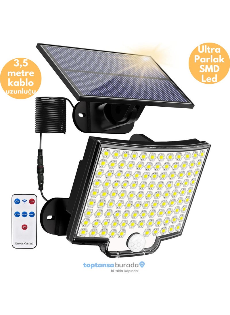 Technosmart Solar Powered 110 LEDs Remote Controlled Motion Sensor 3 Mode Garden Lighting Lamp  - Image 1