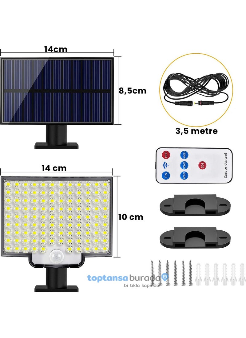 Technosmart Solar Powered 110 LEDs Remote Controlled Motion Sensor 3 Mode Garden Lighting Lamp  - Image 5