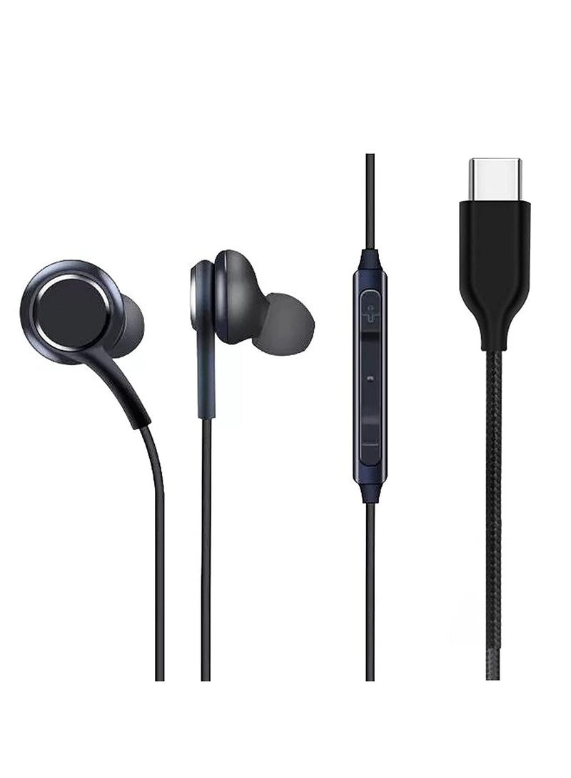 ZO7 Type-C Earphones with Built-in DAC, Black, Studio Quality Audio, Compatible with Galaxy S20, Note10, A Series, Universal Type-C Devices - Image 4