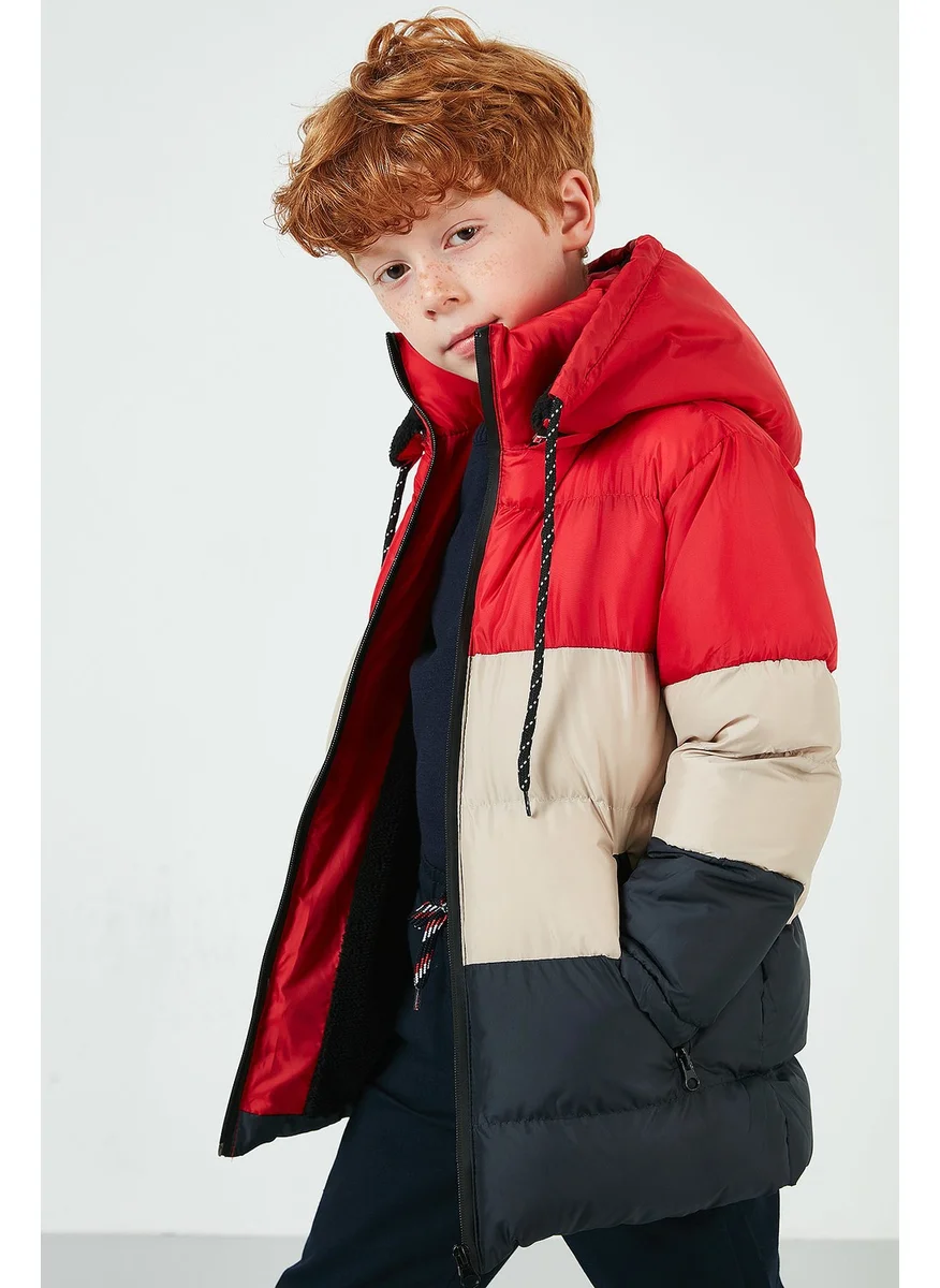 Lela Plush Lined Removable Hooded Puffer Coat Boy's COAT 57611967