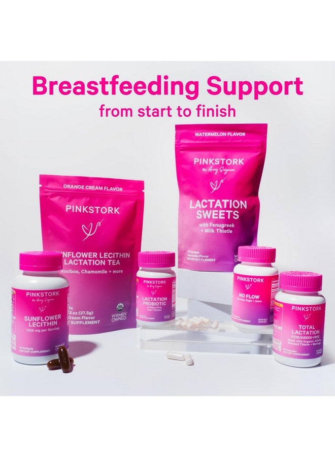 Pink Stork Sunflower Lecithin Supplement - 1200 mg for Clogged Milk Ducts - Breastfeeding Essentials for Postpartum Moms - Supports Breast Milk Flow - 60 Softgels - Image 5