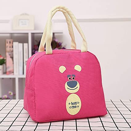 SHB SHB Cartoon Animal Print Lunch Bag Portable Insulated Cooler Bags Thermal Food Picnic Lunch Box Women Kids Lunch Box Tote Cartoon Canvas Thermal Lunch Bags  - Image 3