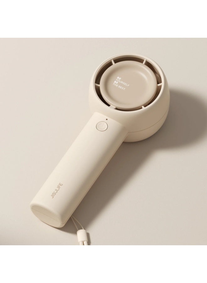 JISULIFE Handheld Fan Life5 Mini Portable Fan-Bladeless Safe Design, Powerful Turbo Handheld Fan with 3 Speeds, USB Rechargeable, Small Pocket Design for Travel/Lash, Gifts For Girls/Women - Image 2