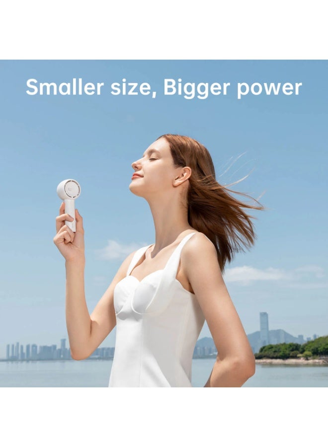 JISULIFE Handheld Fan Life5 Mini Portable Fan-Bladeless Safe Design, Powerful Turbo Handheld Fan with 3 Speeds, USB Rechargeable, Small Pocket Design for Travel/Lash, Gifts For Girls/Women - Image 3