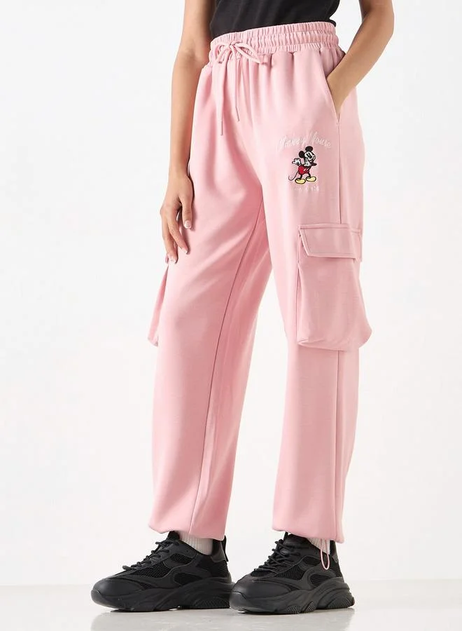 SP Characters Mickey Mouse Embroidered Joggers with Pockets