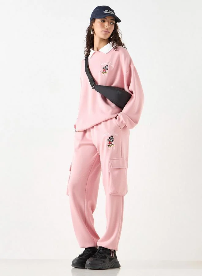 SP Characters Mickey Mouse Embroidered Joggers with Pockets