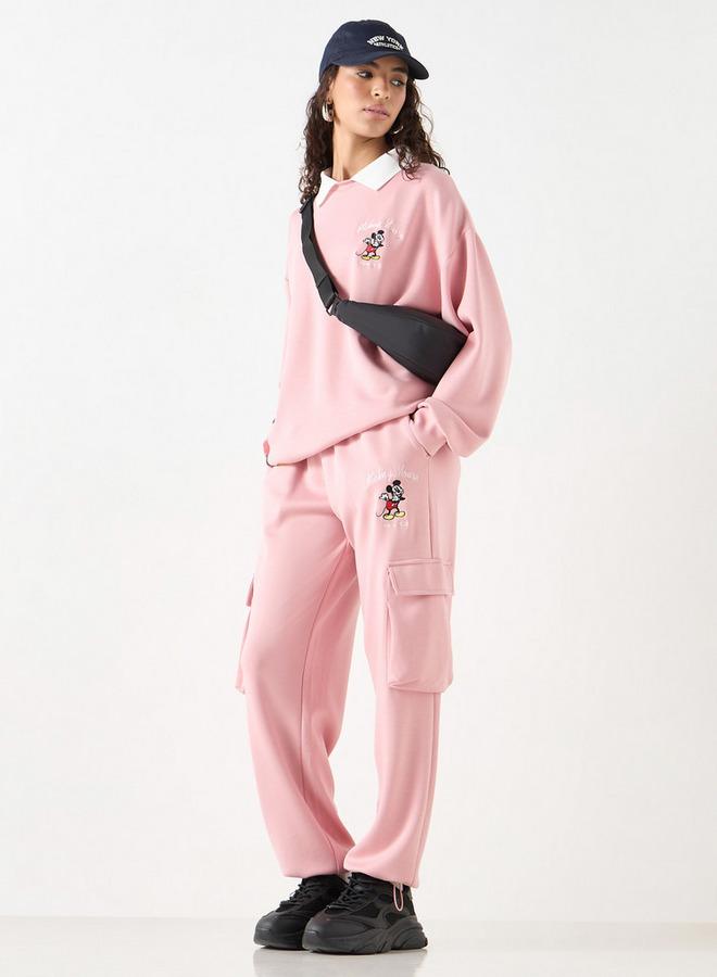 اس بي كاركترز بنطلون رياضي بجيوب وتطريز ميكي ماوس - Image 2