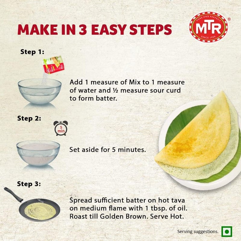 MTR Instant Dosa Mix 500 g - Ready to Prepare Delicious Dosas - Image 5