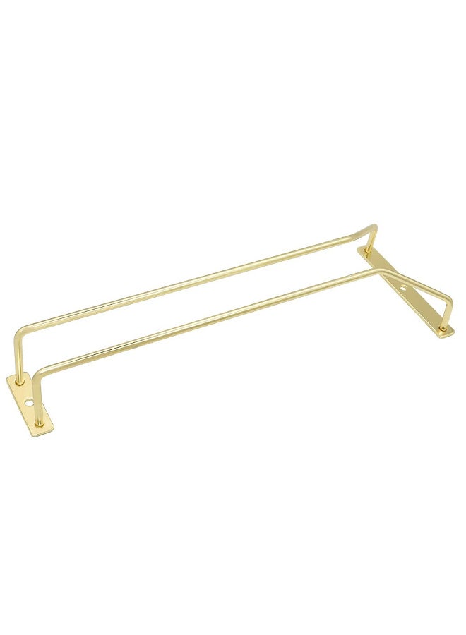 Golden 12-Inch Under Cabinet Hanging Wine Glass Rack, 3-Piece Set - Image 4