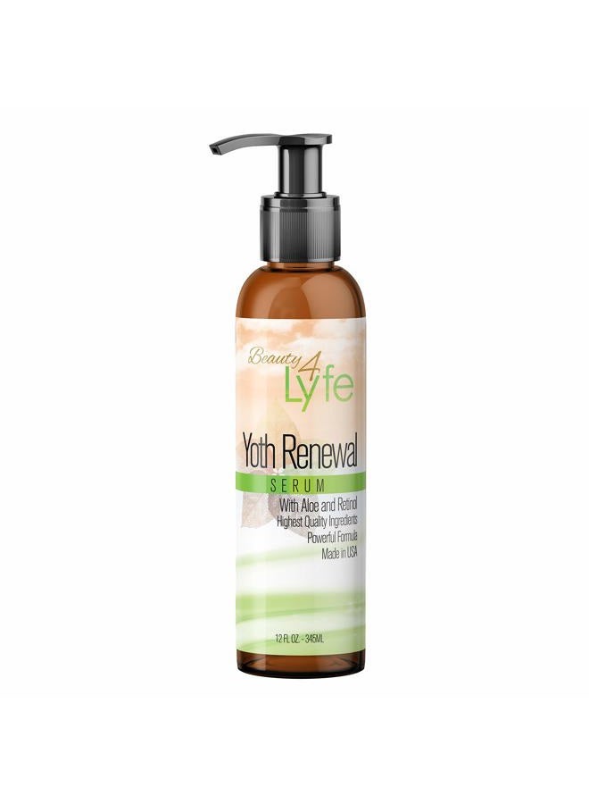 Lyfetrition Youth Renewal Serum (Skin and Face Formula) | 12 fl oz Large Bottle | With Aloe and Retinol - Image 1