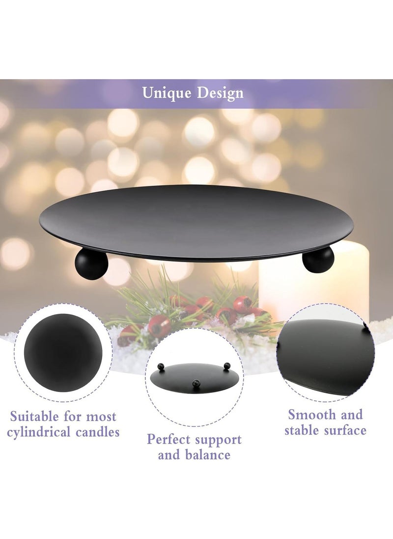 Bluejw 2Piece 6.8cm Black Scented Candle Base Tray Candle Holder  - Image 4