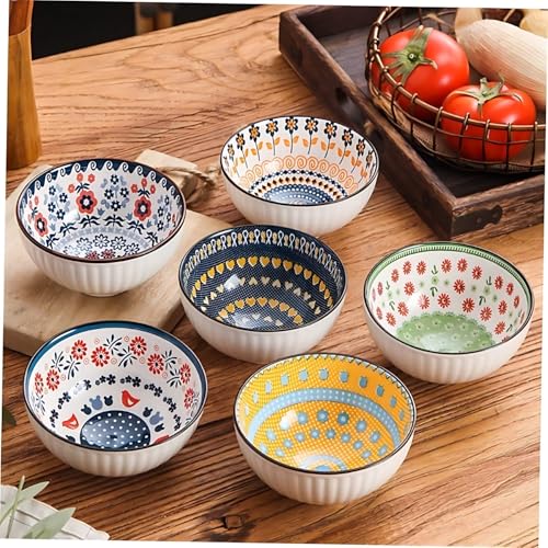 ONICORN Premium Ceramic Bowls Set of 6 for Kitchen & Dining | Microwave Safe Serving Bowls for Soup, Snacks, Salad, Ice Cream, Pasta & Cereal | Dishwasher Safe Multicolor Bowls - Image 2