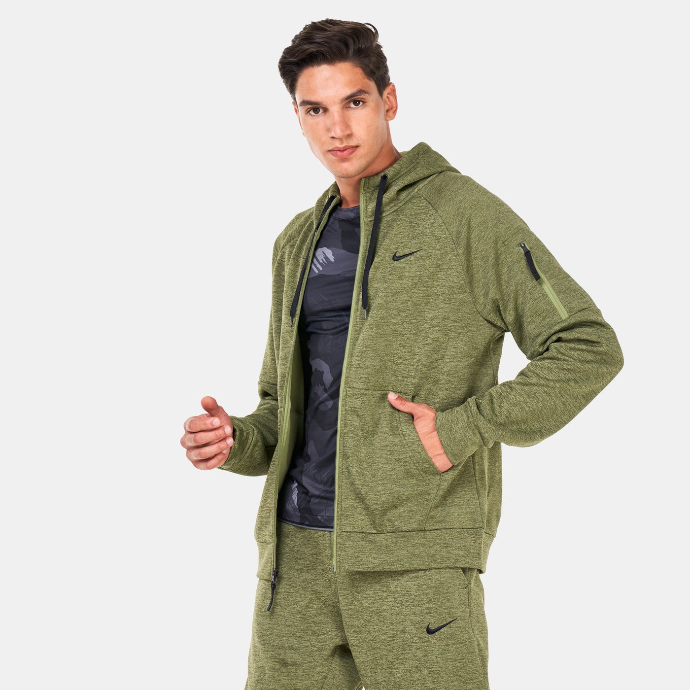 men's therma training hoodie