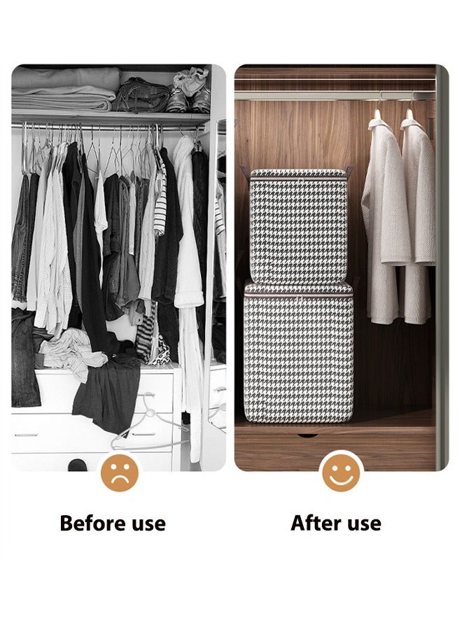 140L Wardrobe storage bag Large-capacity comforter storage bag Collapsible storage bag Large-capacity storage bag Waterproof and moisture-proof With handles Zippered pouch It is used to store clothes, quilts, etc - Image 4