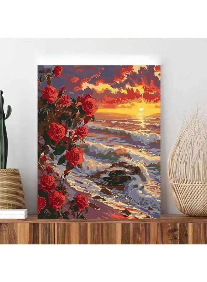 Anna DIY Handmade Fillable Coloring Oil Paint Decorative Oil Painting - Image 2