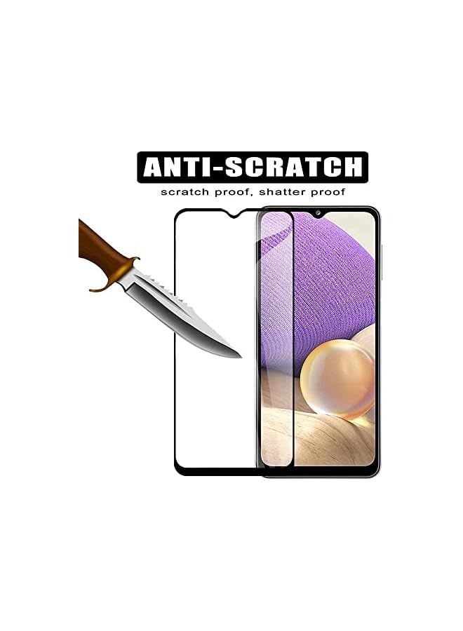 بروماس واقي شاشة لهاتف جالاكسي A32 5G من الزجاج المقسى 9H فليم تغطية كاملة واقي شاشة من الزجاج المقسى لهاتف جالاكسي A32 - أسود - Image 3