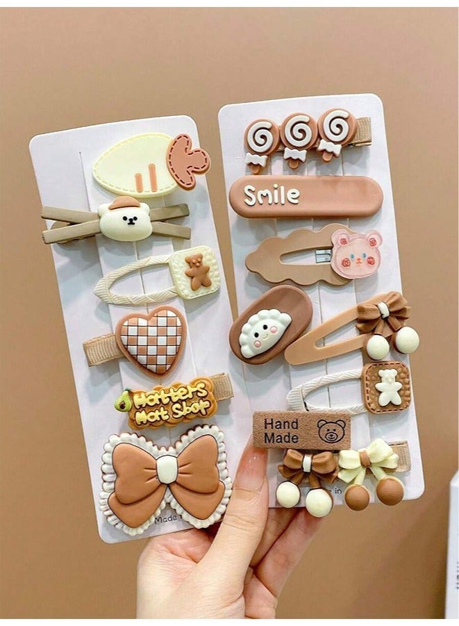 14 pcs Girl Hair Clips Girl Hair Accessories for Girls Kids Hair clips Cute bow hairpin - Image 1
