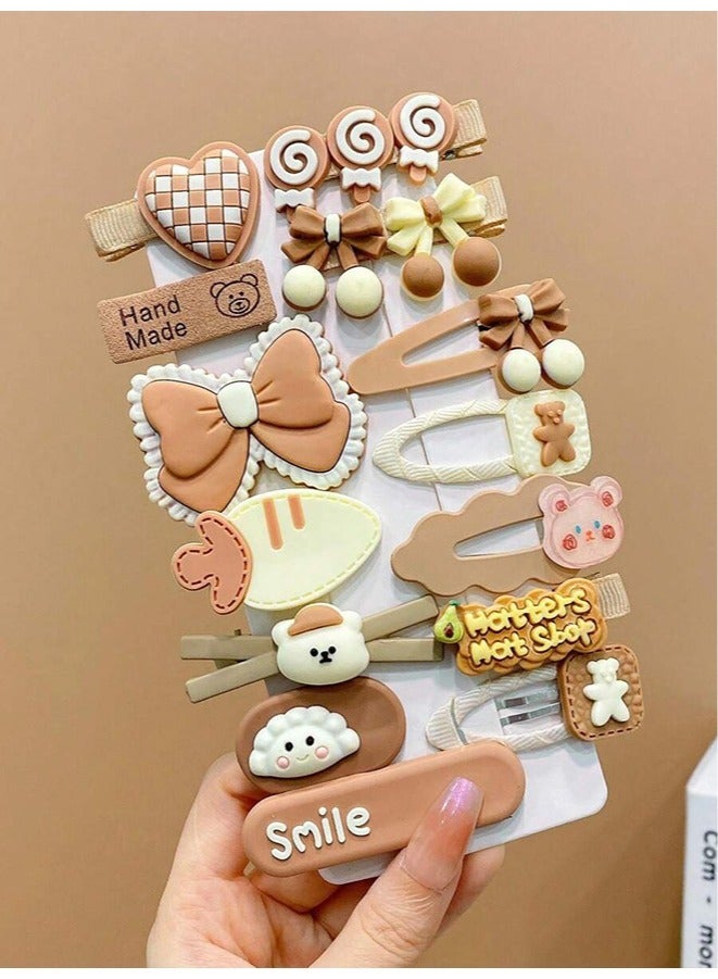 14 pcs Girl Hair Clips Girl Hair Accessories for Girls Kids Hair clips Cute bow hairpin - Image 2