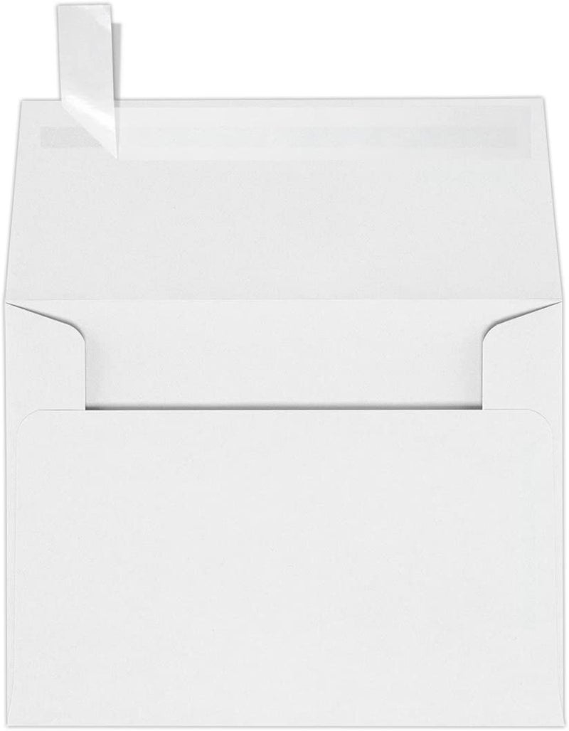 LUXPaper أظرف دعوات LUXPaper A2 | قابلة للفتح واللصق | 4 3/8" × 5 3/4" | أبيض | 80 رطل. نص | 50 عدد - Image 1