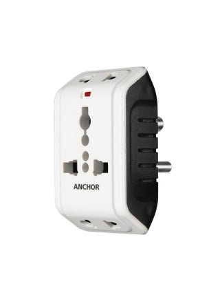 ANCHOR 6A 3 Pin Multi Plug Socket Travel Adapter with Universal Socket, 3 Pin Multi Plug Extension Socket (White) - pzsku/ZA3C40D751E22E7E6797AZ/45/_/1740982567/2f7ae444-a735-4120-8f76-3dd067617004