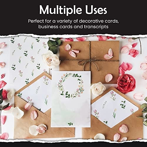 SANZIX 120 Sheets White Cardstock 5" x 7" - 80 Lbs/220 GSM, Laser & Inkjet Printer Compatible Invitation Paper | 5x7 Cardstock Paper for Printing | Invitation cards, Postcards, Note Cards - Image 5