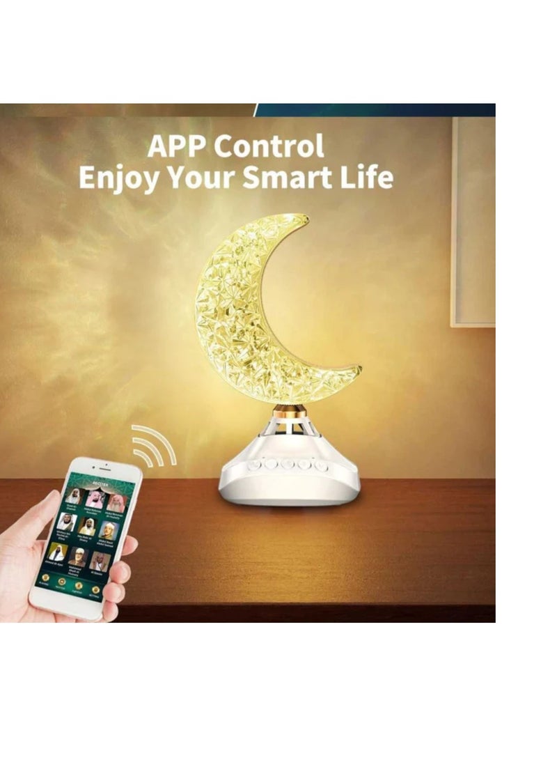 DIGI CORE Quran Speaker Moon Lamp Table Night Lamp Remote Control And App Control 16 Colors LED Lights With Quran Bluetooth Speaker Quran Lamp For Bedroom Living Room - Image 2