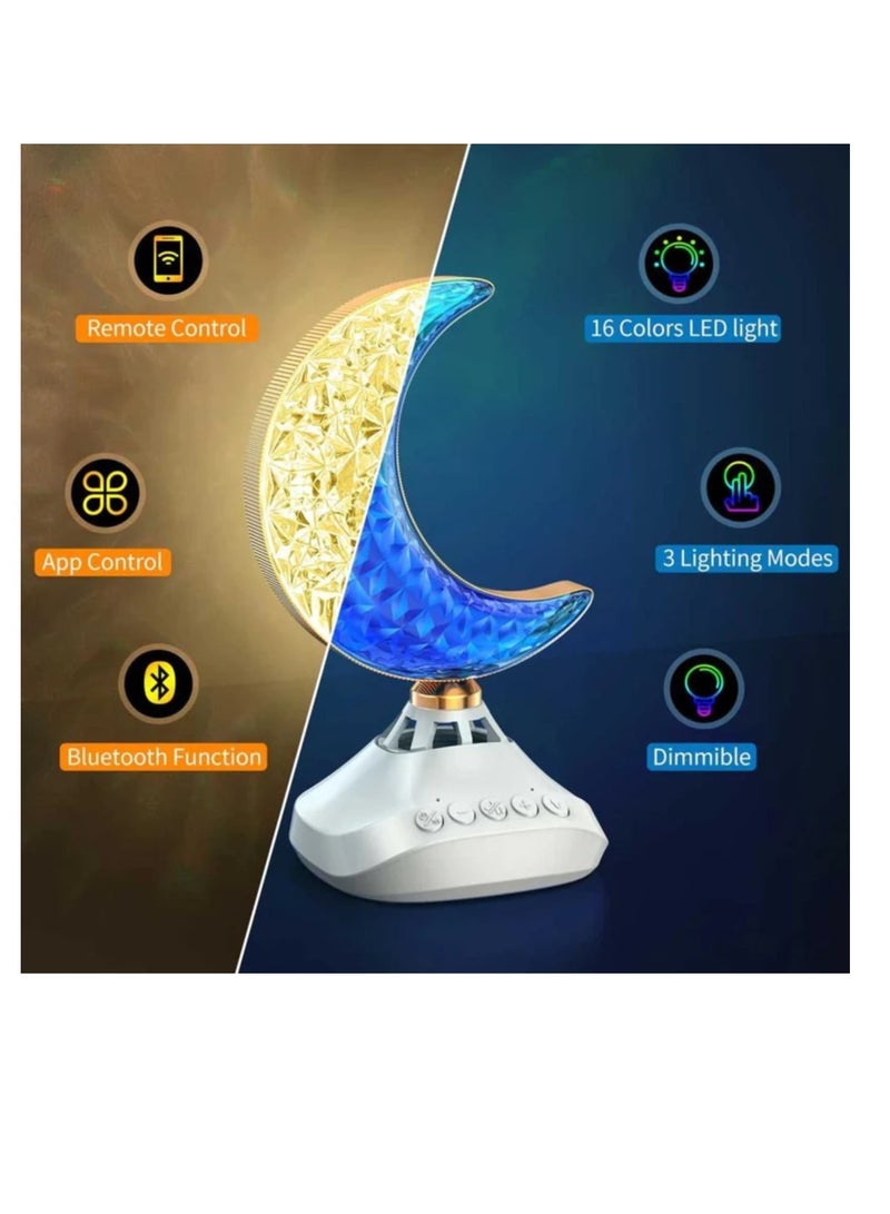 DIGI CORE Quran Speaker Moon Lamp Table Night Lamp Remote Control And App Control 16 Colors LED Lights With Quran Bluetooth Speaker Quran Lamp For Bedroom Living Room - Image 3
