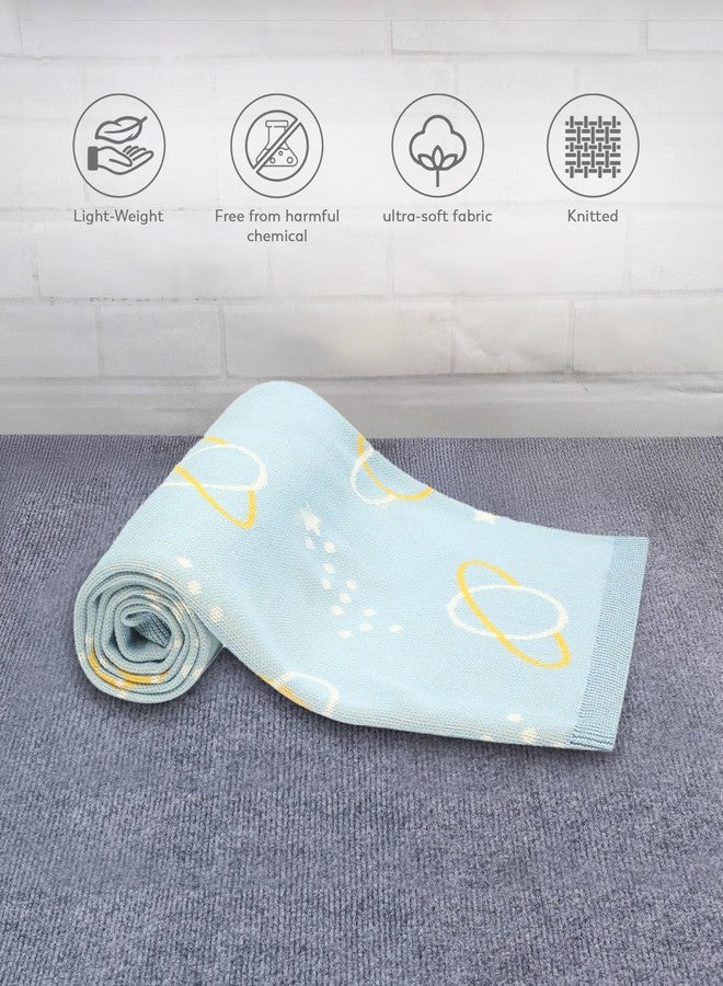 Mi Arcus 100% Cotton Knitted Lightweight Soft Printed All Weather Blanket 2-6 Y -Blue - Image 2